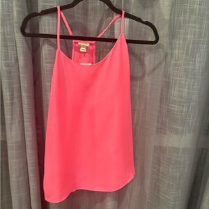 NWT off bright pink ladies M tank top shirt by J crew casual elegance work women